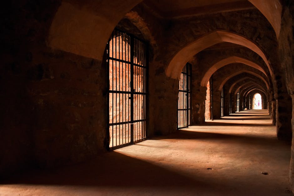 Ancient stone corridor inside Edinburgh Castle showing medieval history