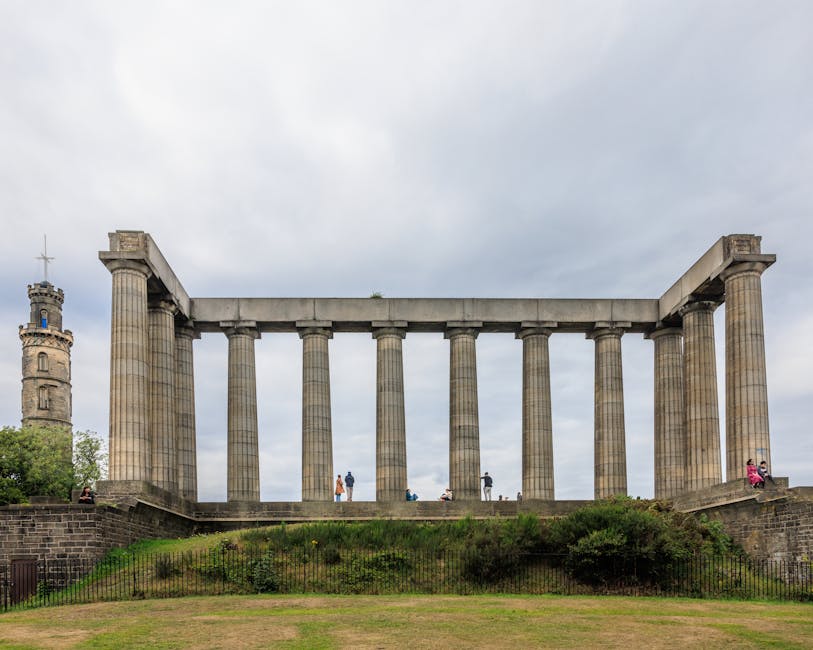 Calton Hill National Monument viewpoint Edinburgh