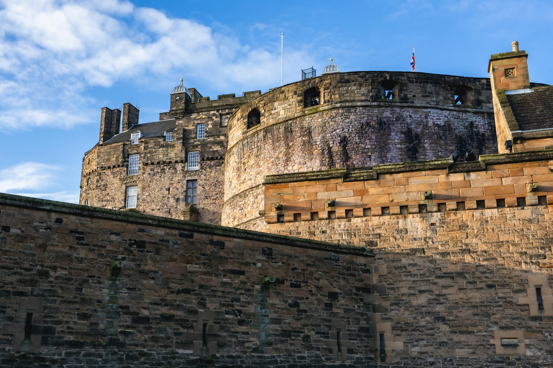 Edinburgh Castle interior showing the magnificent architectural details and grand historical spaces within the fortress