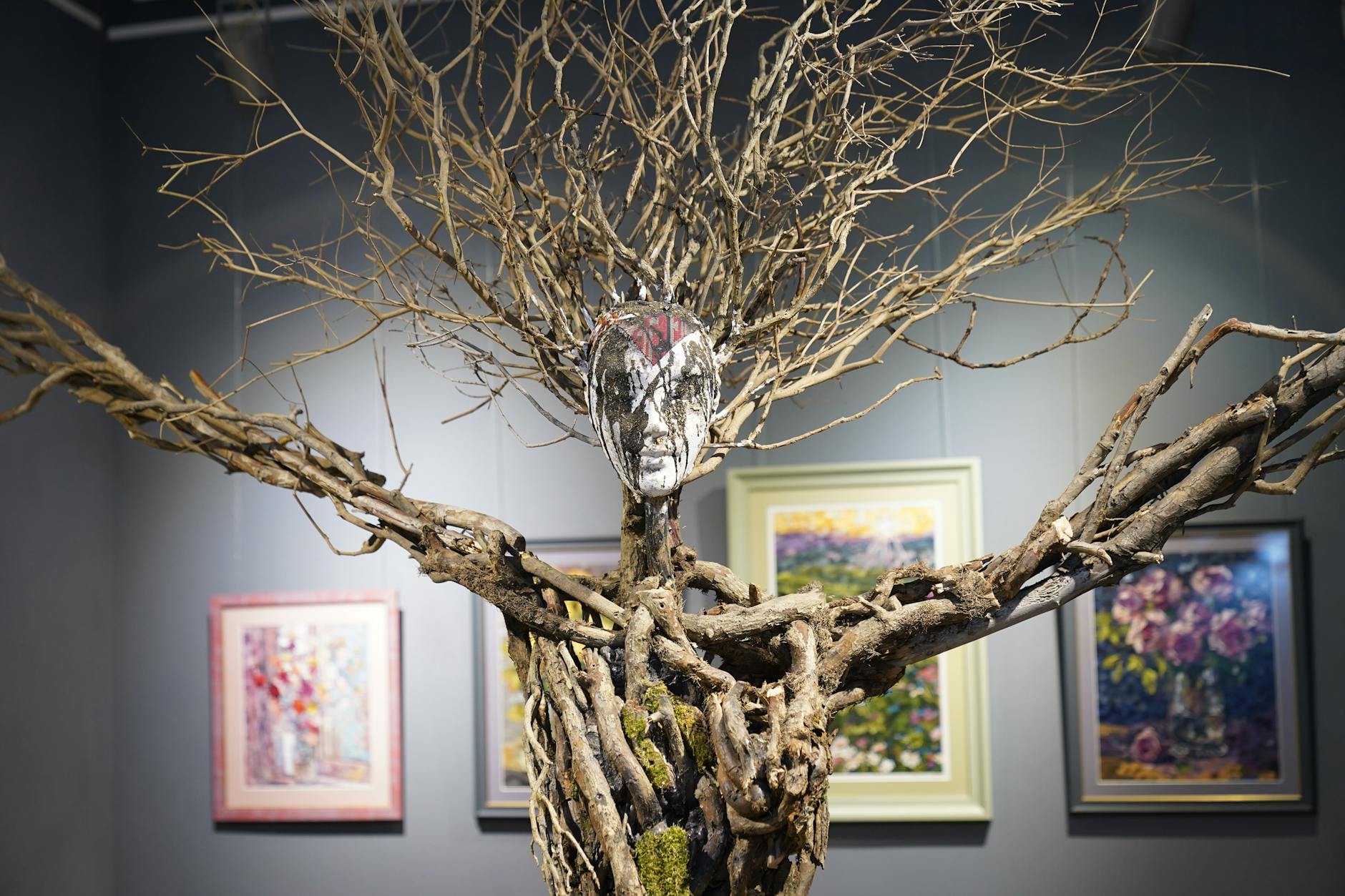 Modern art gallery in Edinburgh featuring contemporary sculptures