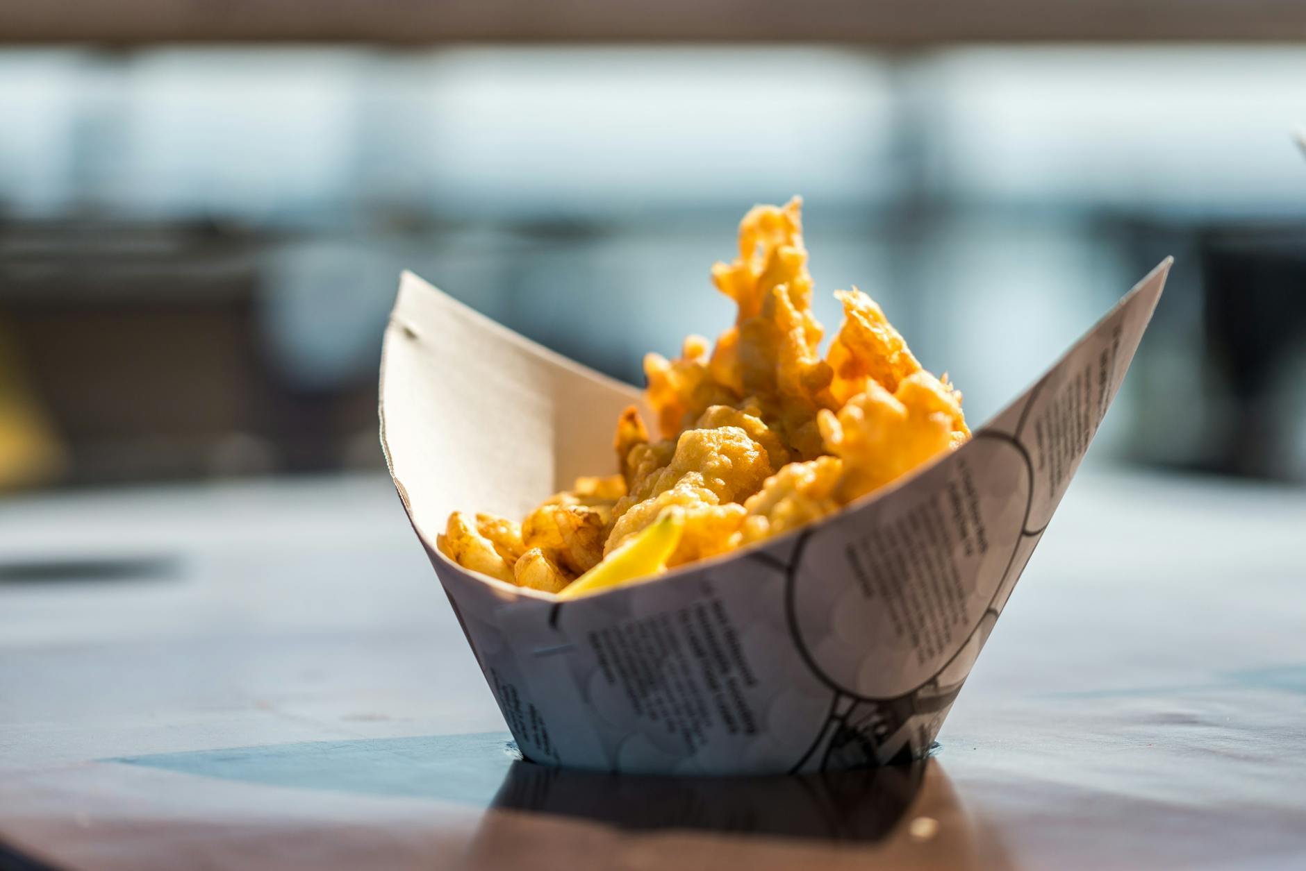 Traditional Scottish fish and chips in Edinburgh