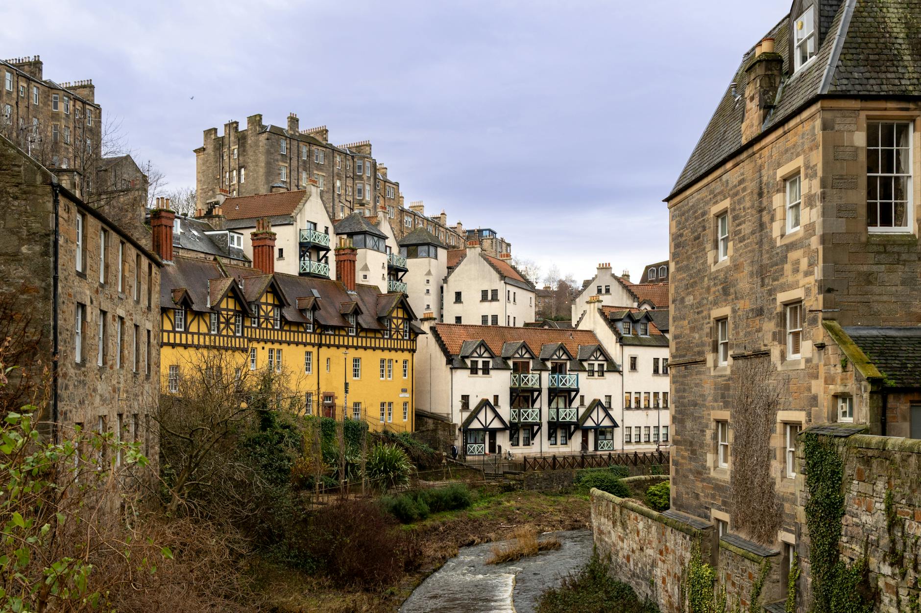 Dean Village by the Water of Leith — unusual things to do in Edinburgh