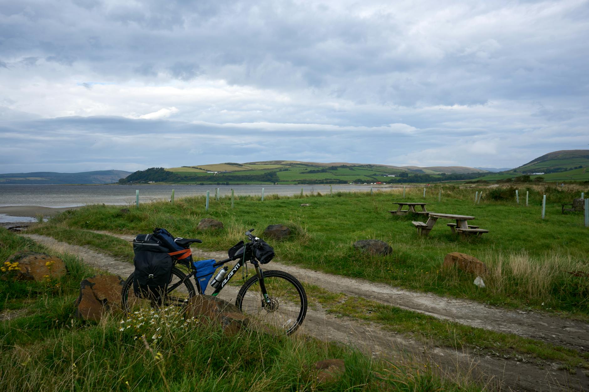 Cyclist on a scenic cycling path as part of outdoor activities Edinburgh along the Water of Leith