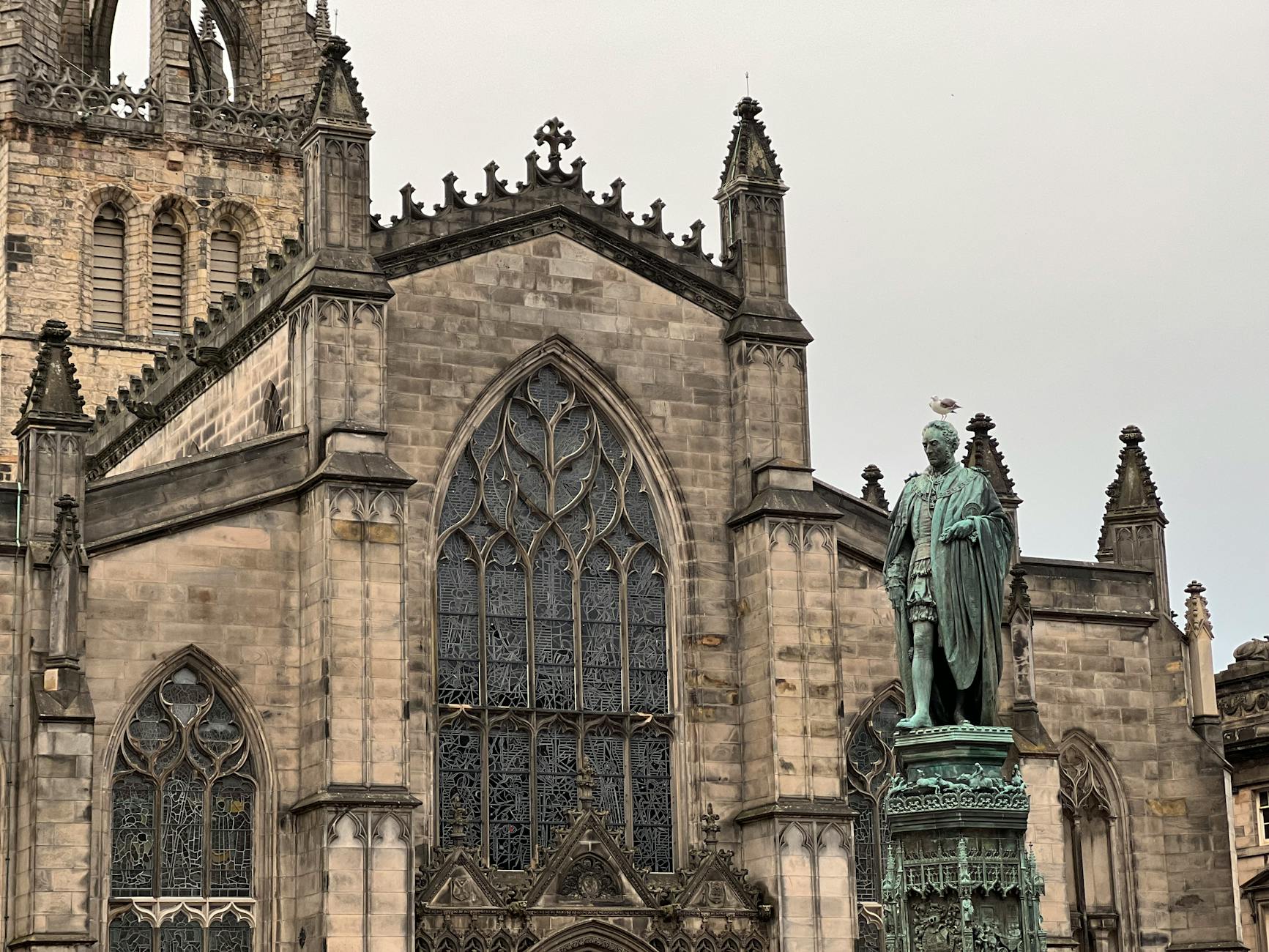 St Giles' Cathedral on the Royal Mile in Edinburgh — the historic High Kirk with its distinctive crown steeple