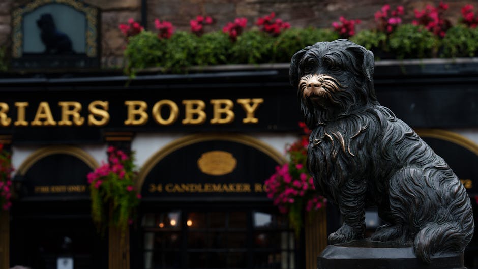 Greyfriars Bobby statue Edinburgh graveyard tour stop