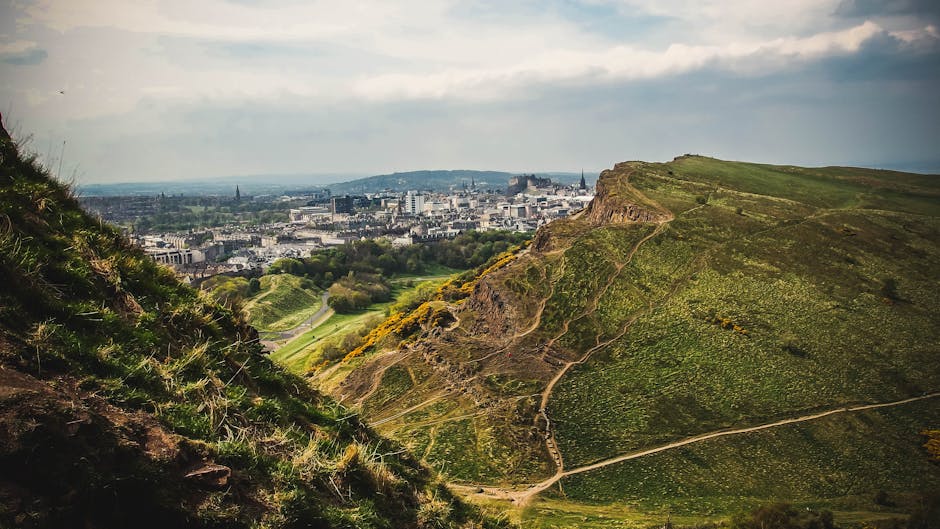 Arthur's Seat Edinburgh summit view of city