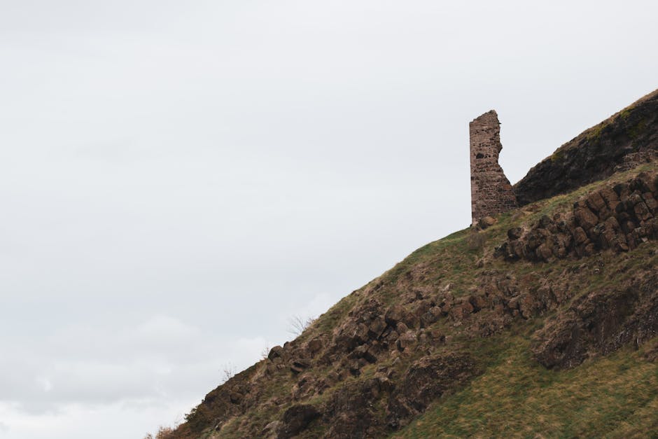Ruins of St Anthony's Chapel in Holyrood Park, Edinburgh