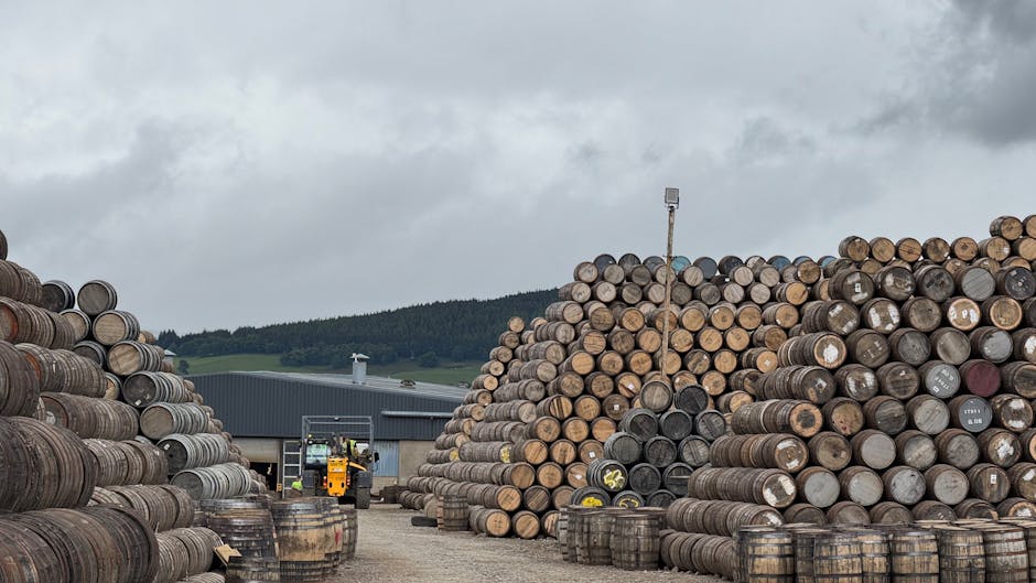 Scotch whisky barrels Dufftown Speyside distillery tour