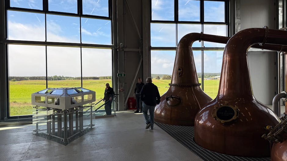 Whisky distillery tour Edinburgh copper stills Scotland