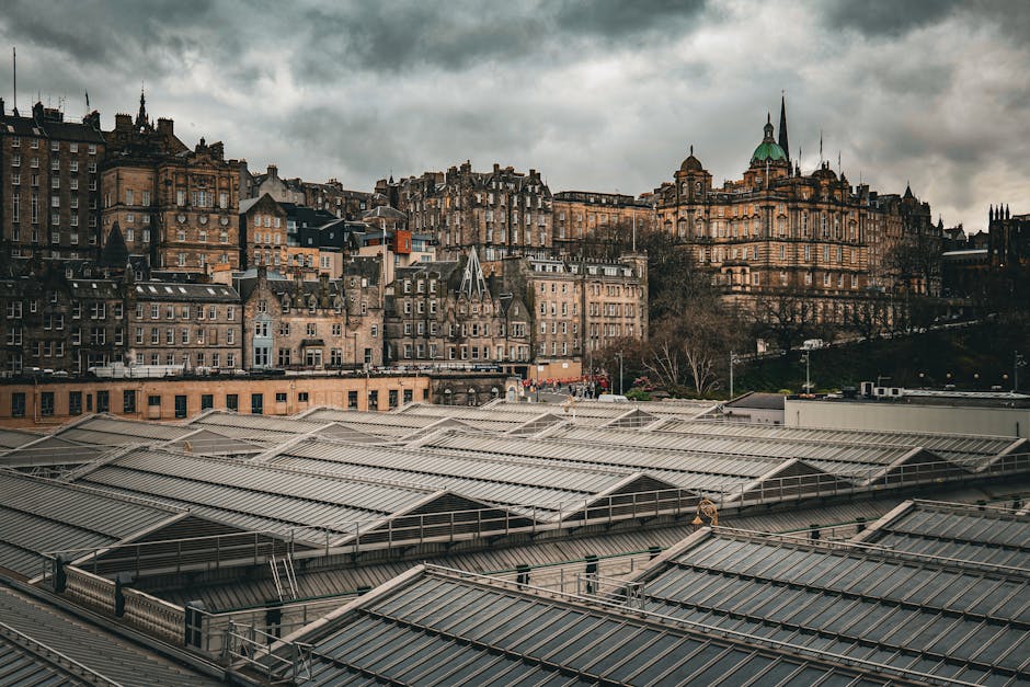 View of Edinburgh from Camera Obscura rooftop