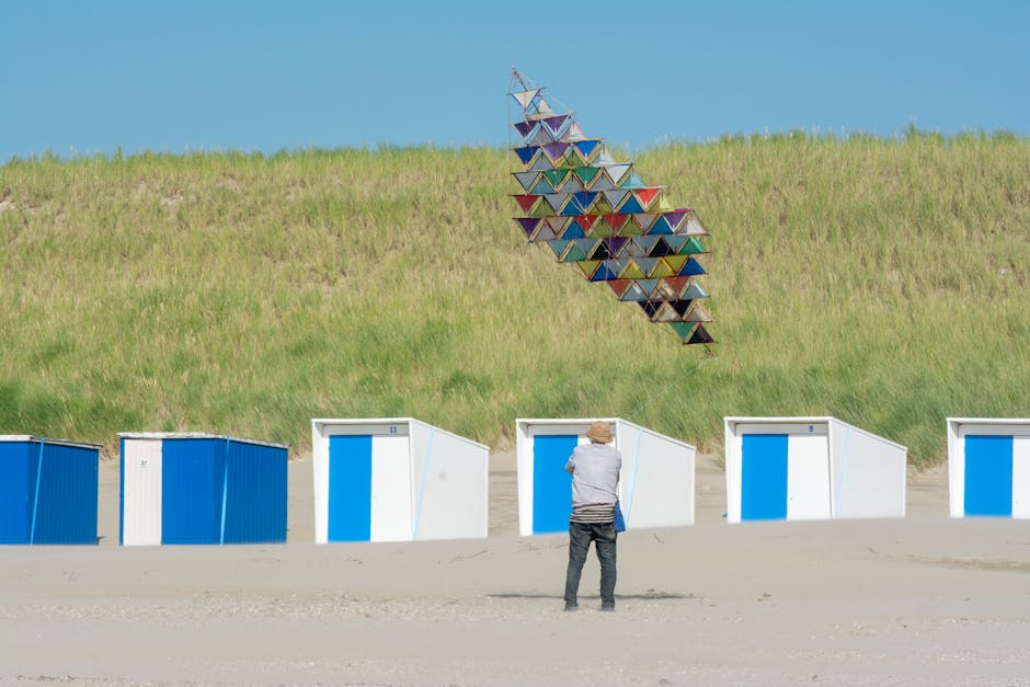 Kite flying on Portobello Beach Edinburgh