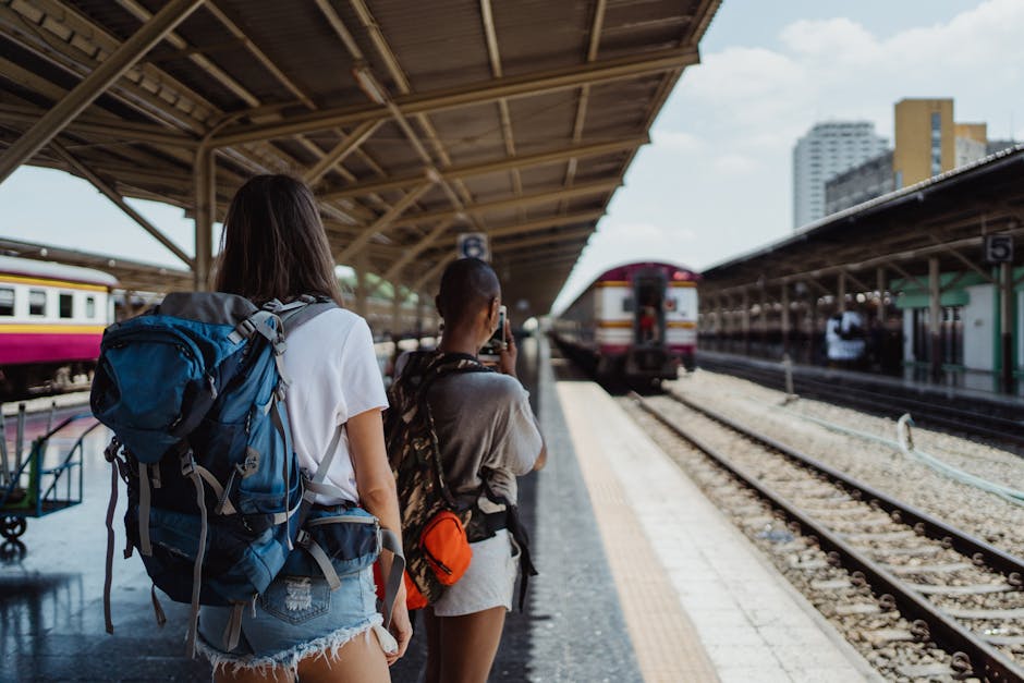 Backpacker exploring Edinburgh on budget