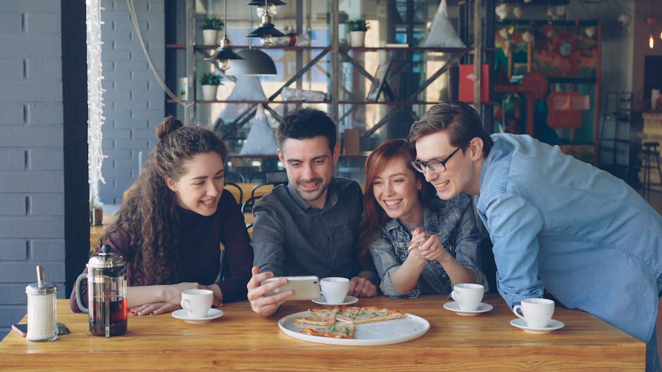People having coffee in an independent Edinburgh cafe